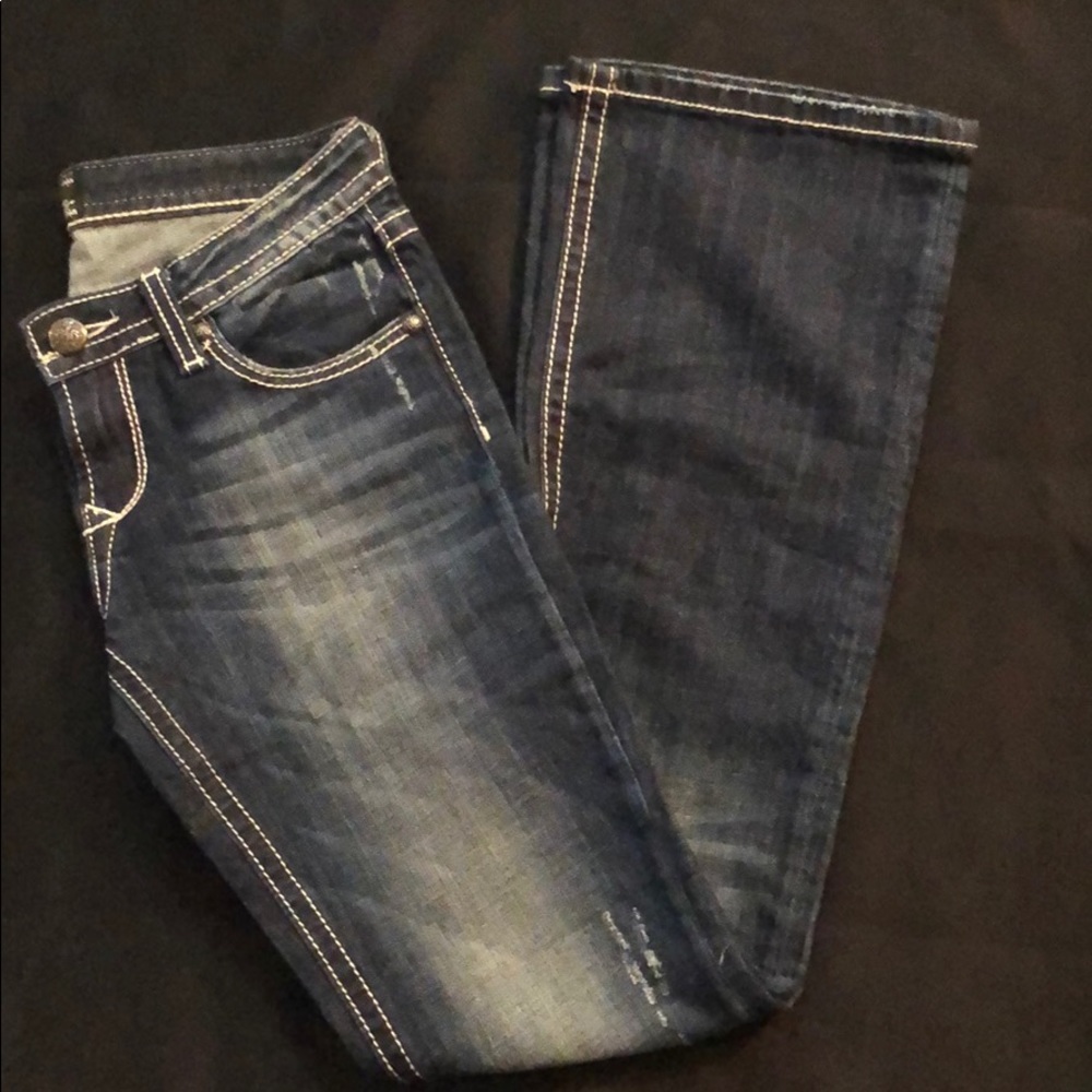 Distressed jeans